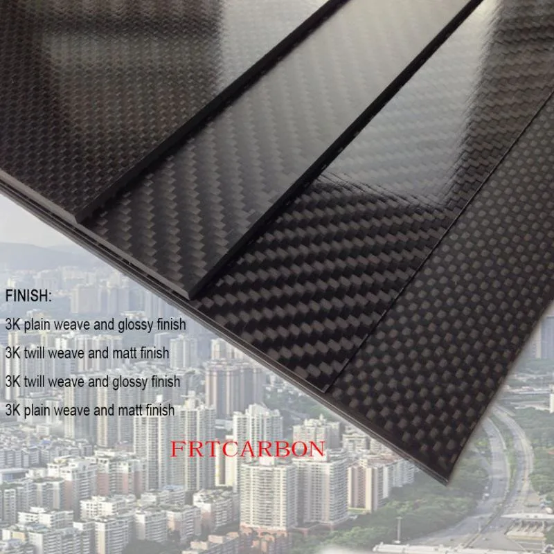 3K Plain Weave and Glossy Finish Carbon Fiber Sheet