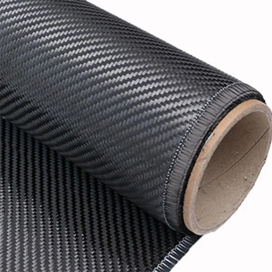 1K/3K/6K/12K/24K 100g/200g/240g Black Color High Quality Twill Woven Roving Carbon Fiber Cloth