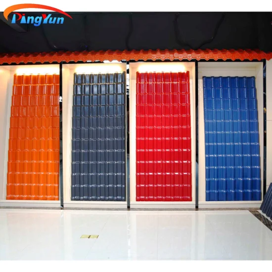 Wholesale Construction Materials 4 Layer Carbon Fiber Spanish ASA PVC Roofing Shinglestiles/Sheet